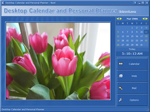 Desktop Calendar and Personal Planner main screen